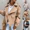 Women PU Leather Top Coat Jacket Loose - ROUTINE FASHION